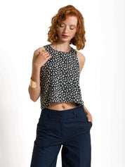 Crop top stampa margherite - Compagnia Italiana