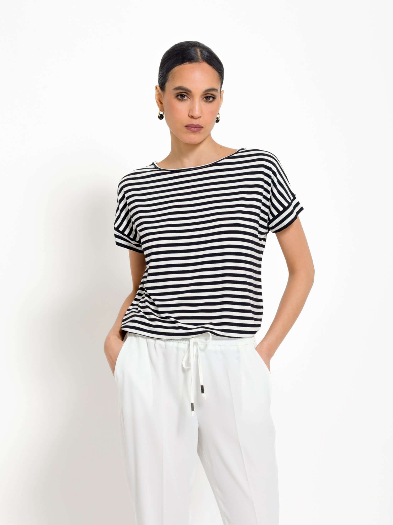 T-shirt righe mezza manica - Compagnia Italiana