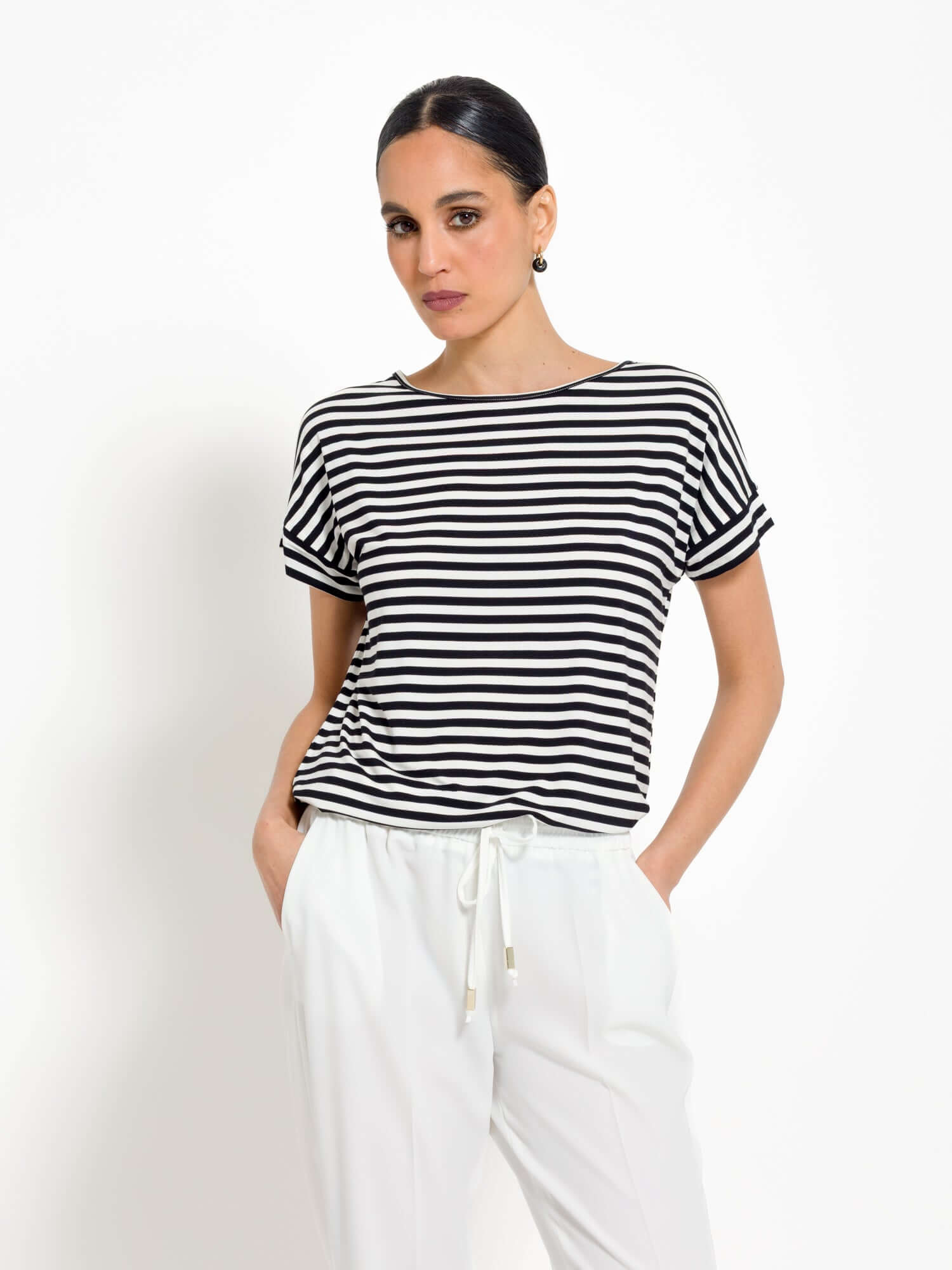 T-shirt righe mezza manica - Compagnia Italiana