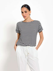 T-shirt righe mezza manica - Compagnia Italiana