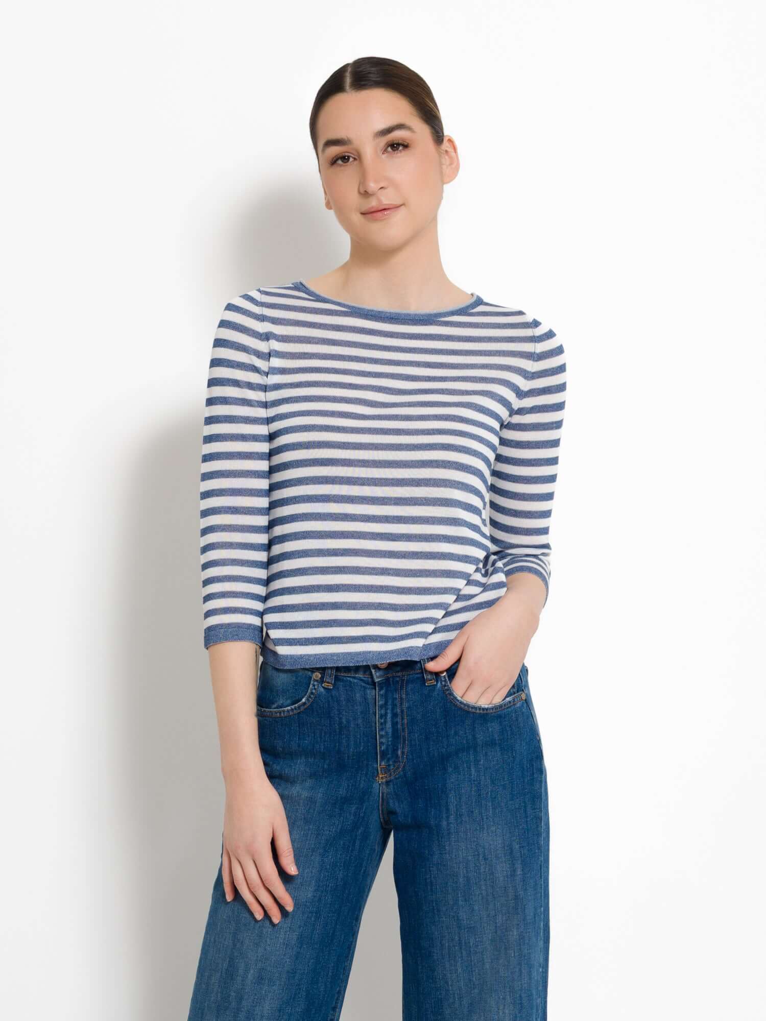Maglia a righe manica tre quarti - Compagnia Italiana