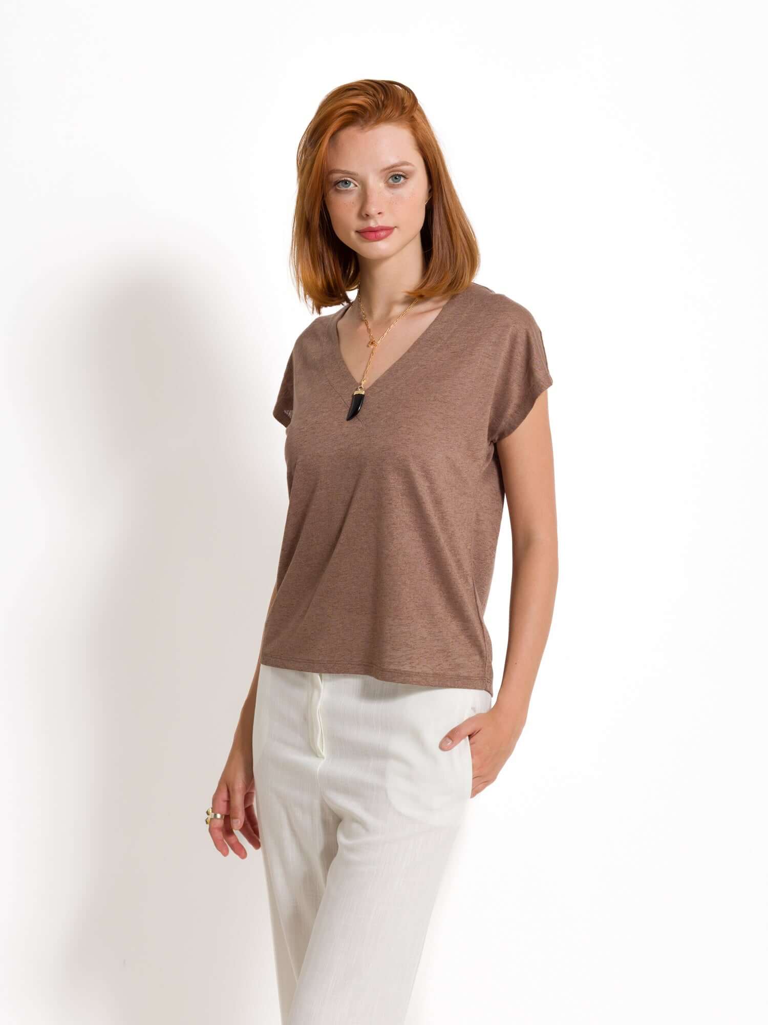 Maglia scollo a v manica kimono - Compagnia Italiana