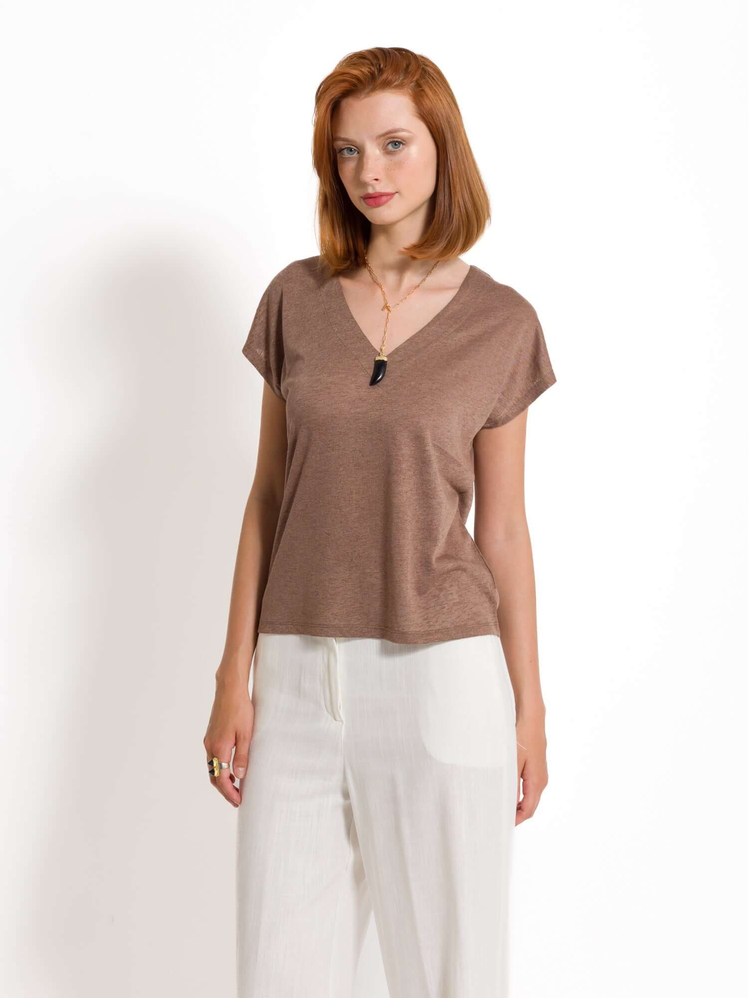Maglia scollo a v manica kimono - Compagnia Italiana