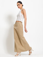 Gonna lunga in canvas di cotone - Compagnia Italiana