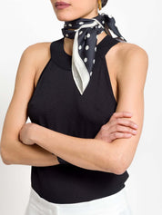 Foulard in seta stampata con piccolo pois - Compagnia Italiana