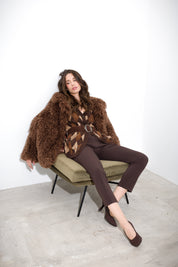 Cardigan rombi scollo a V
