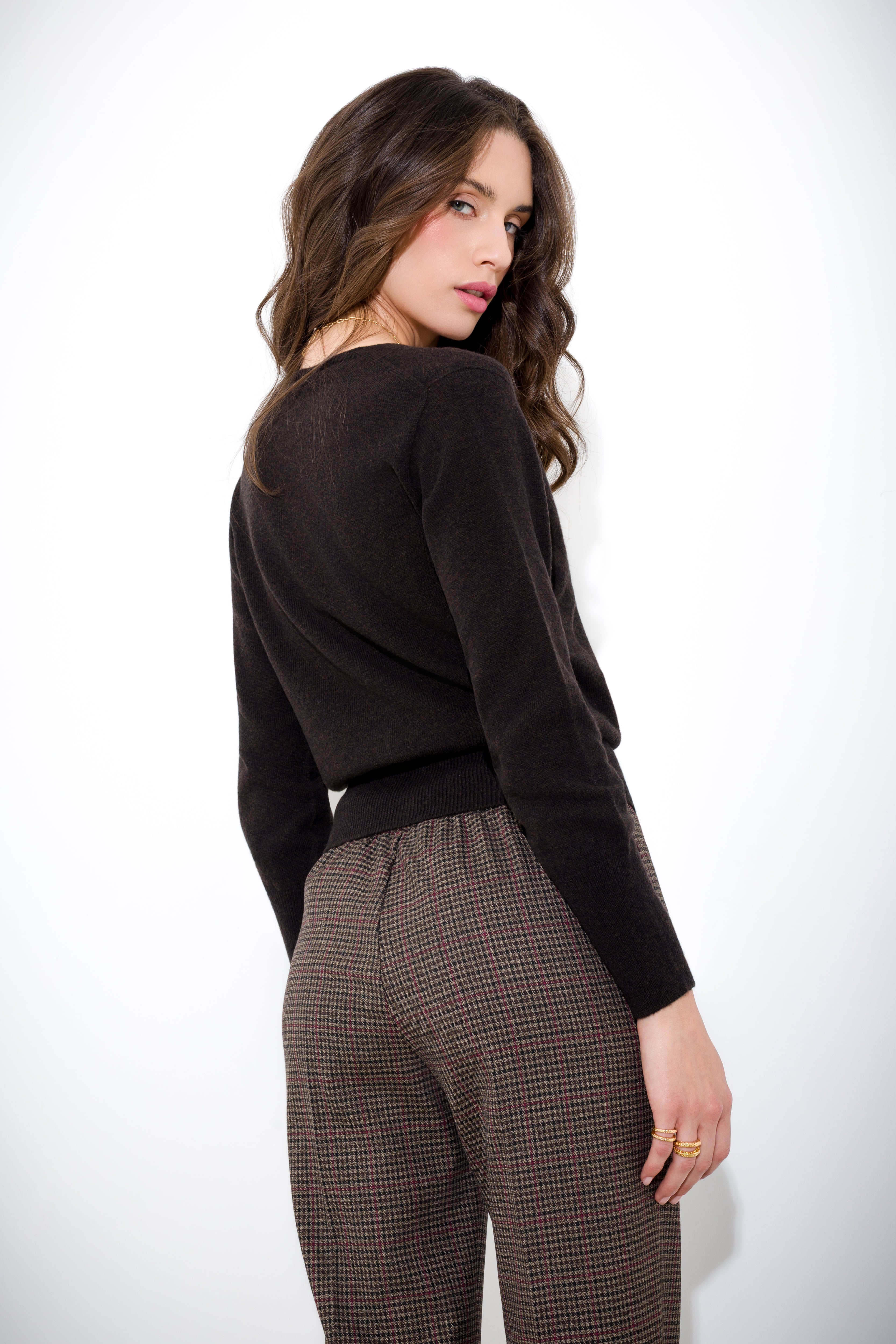 Cardigan in maglia lana e cachemire  FRIENDLY SWEATER