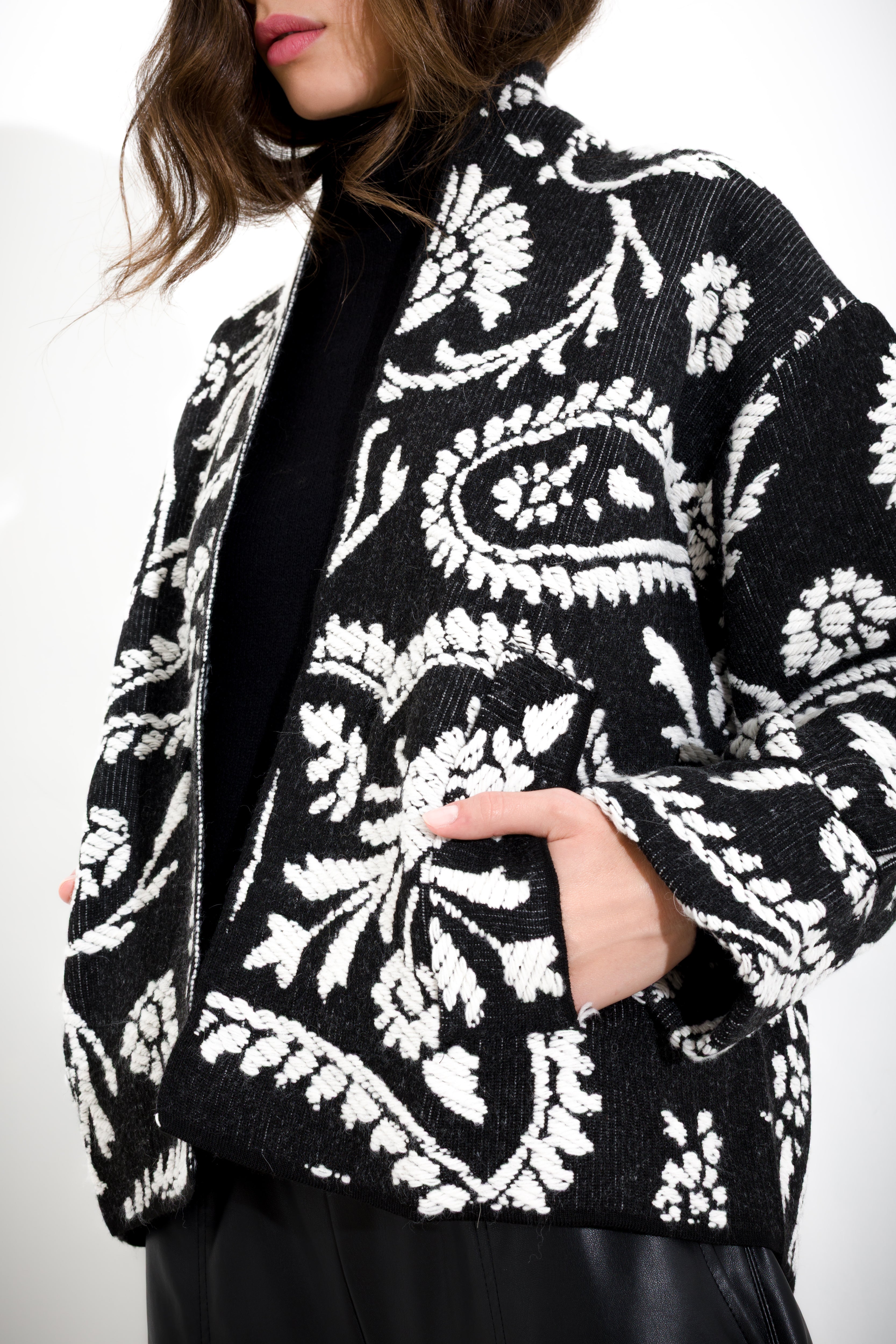 Cappotto corto senza chiusura in maglia - Compagnia Italiana