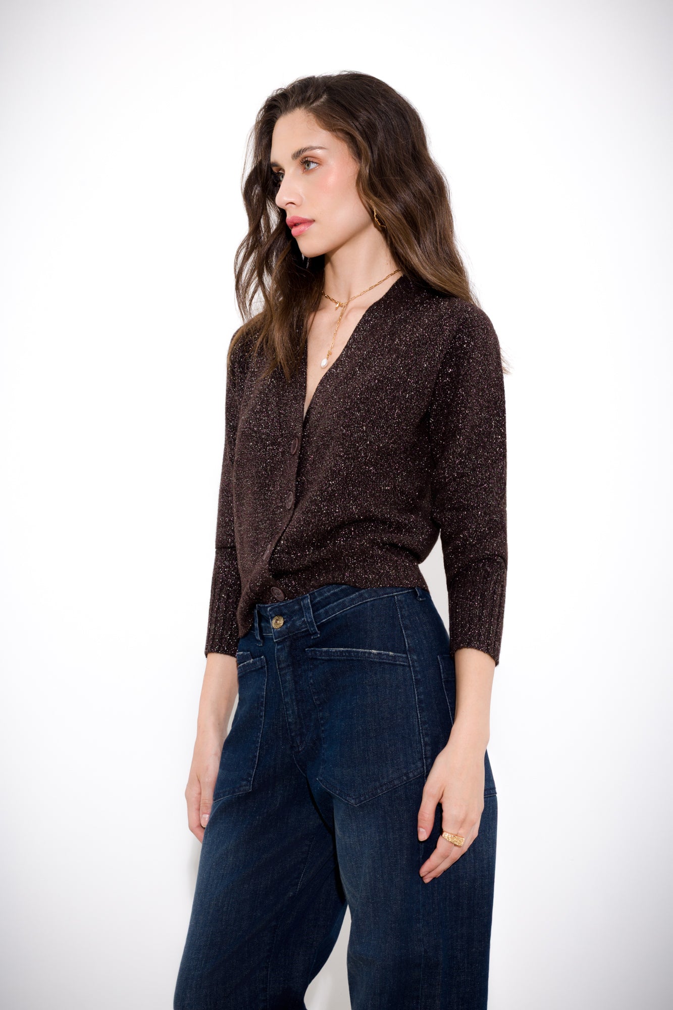 Lurex cardigan