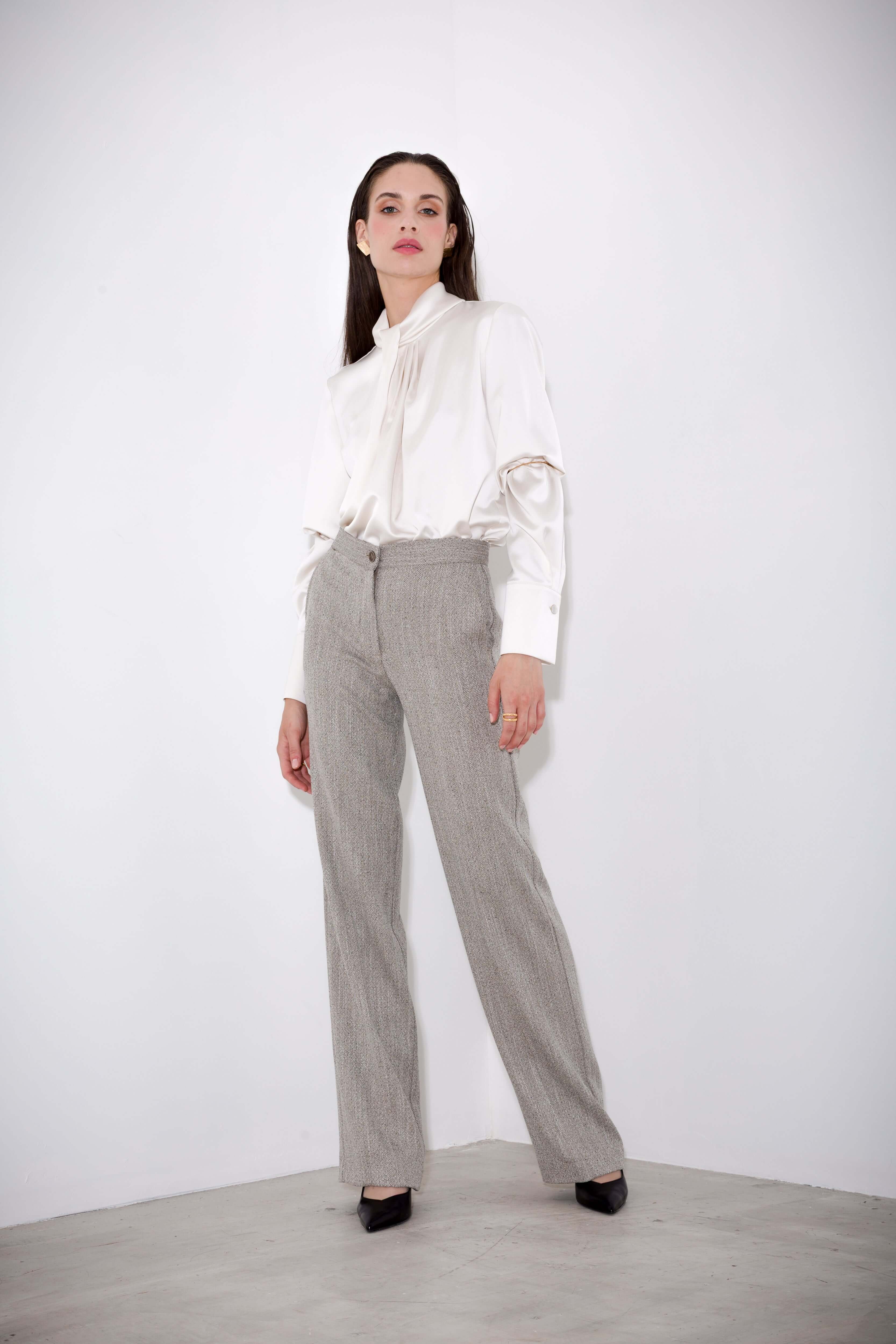 Blusa nodo in raso - Compagnia Italiana