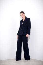 Blazer doppiopetto in tela lana