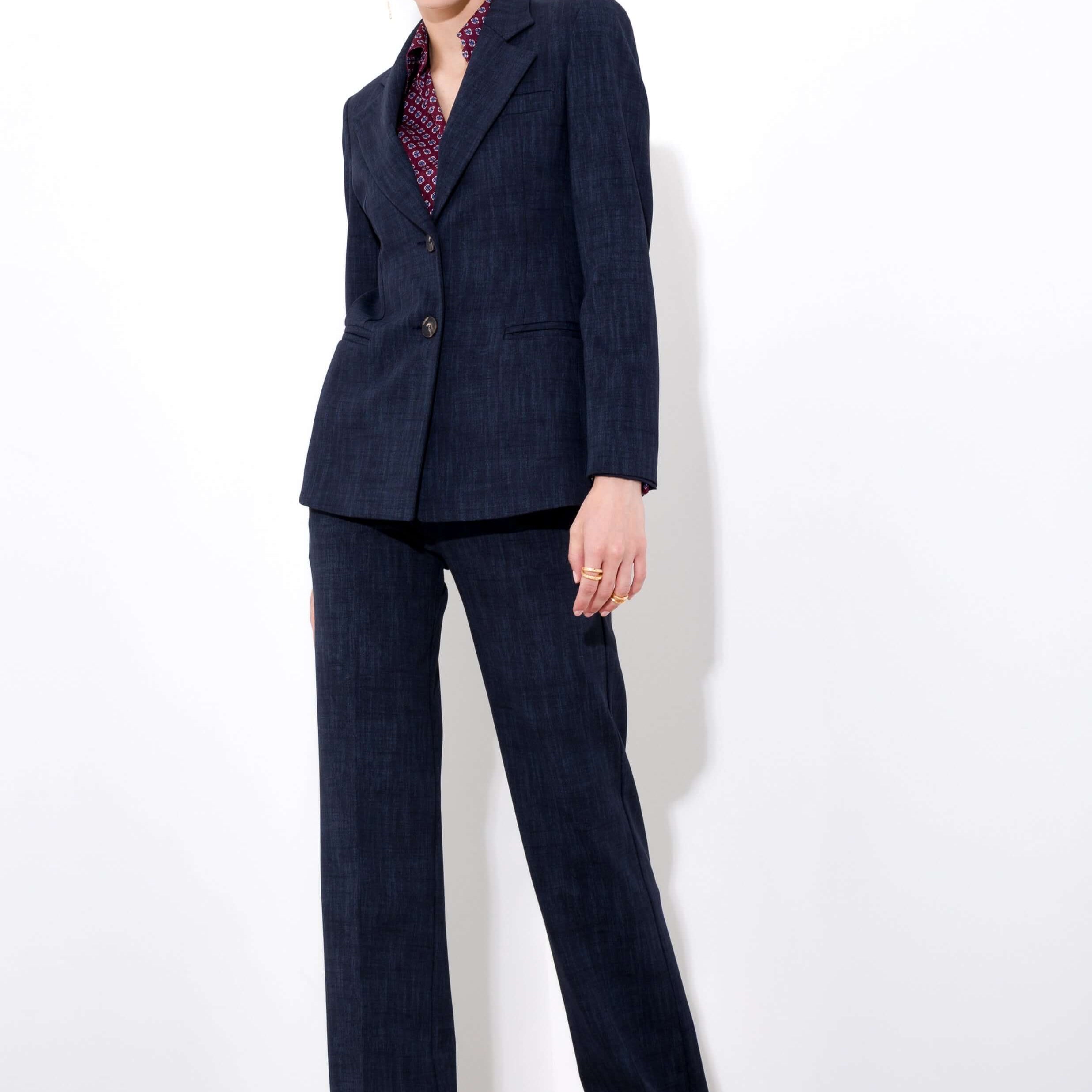 Pantaloni dritti in punto milano melange - Compagnia Italiana