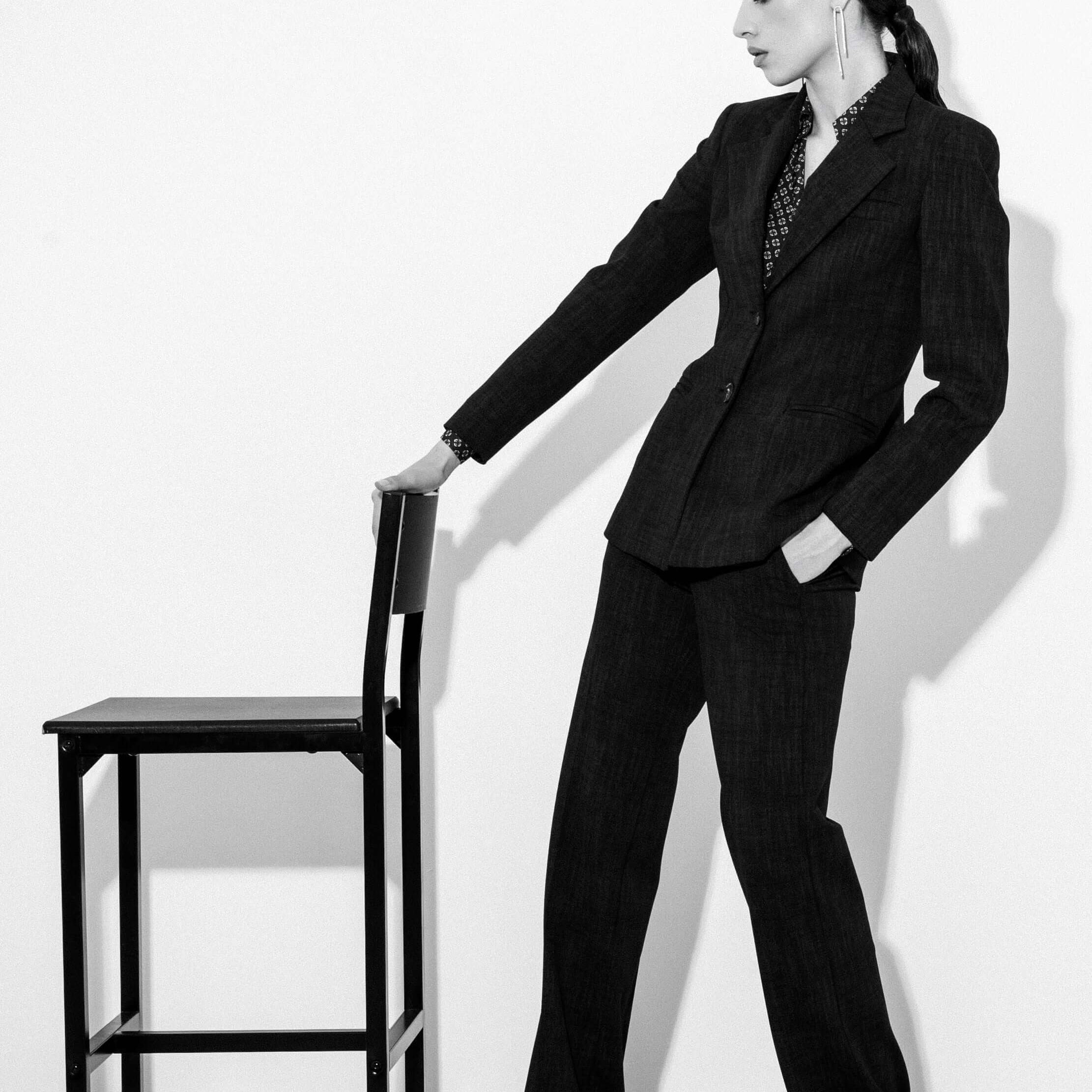 Blazer monopetto in punto milano melange - Compagnia Italiana