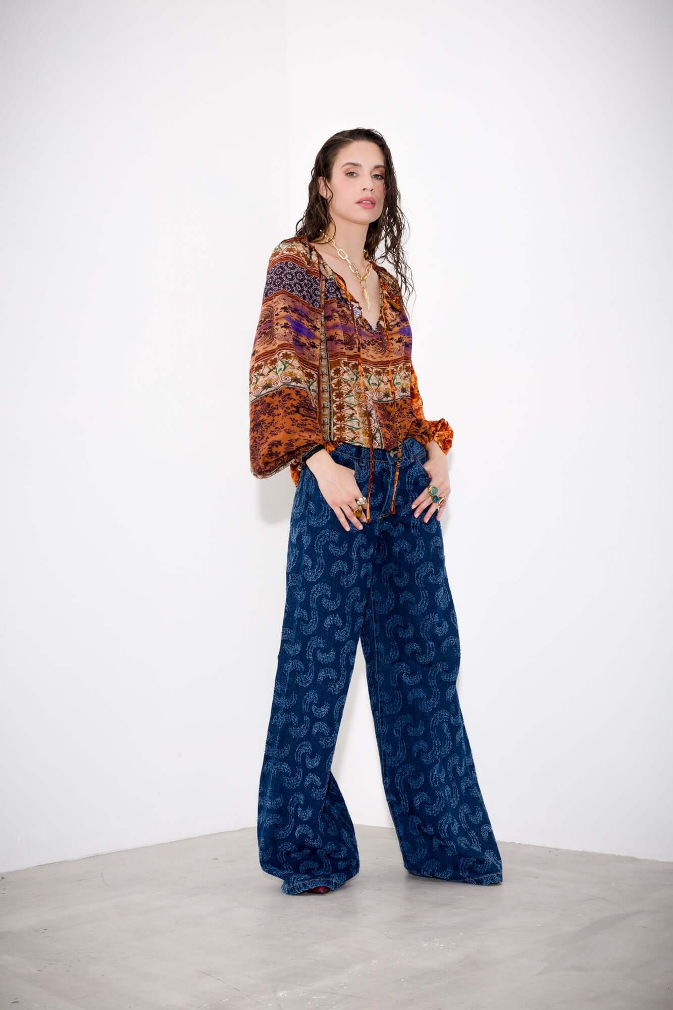 Pantalone denim punzonato - K Kulture - Compagnia Italiana