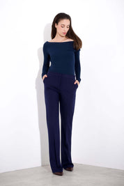 Pantalone flare gessato - Compagnia Italiana