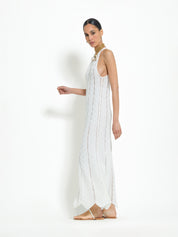 Abito in cotone lungo traforato in maglia - Compagnia Italiana