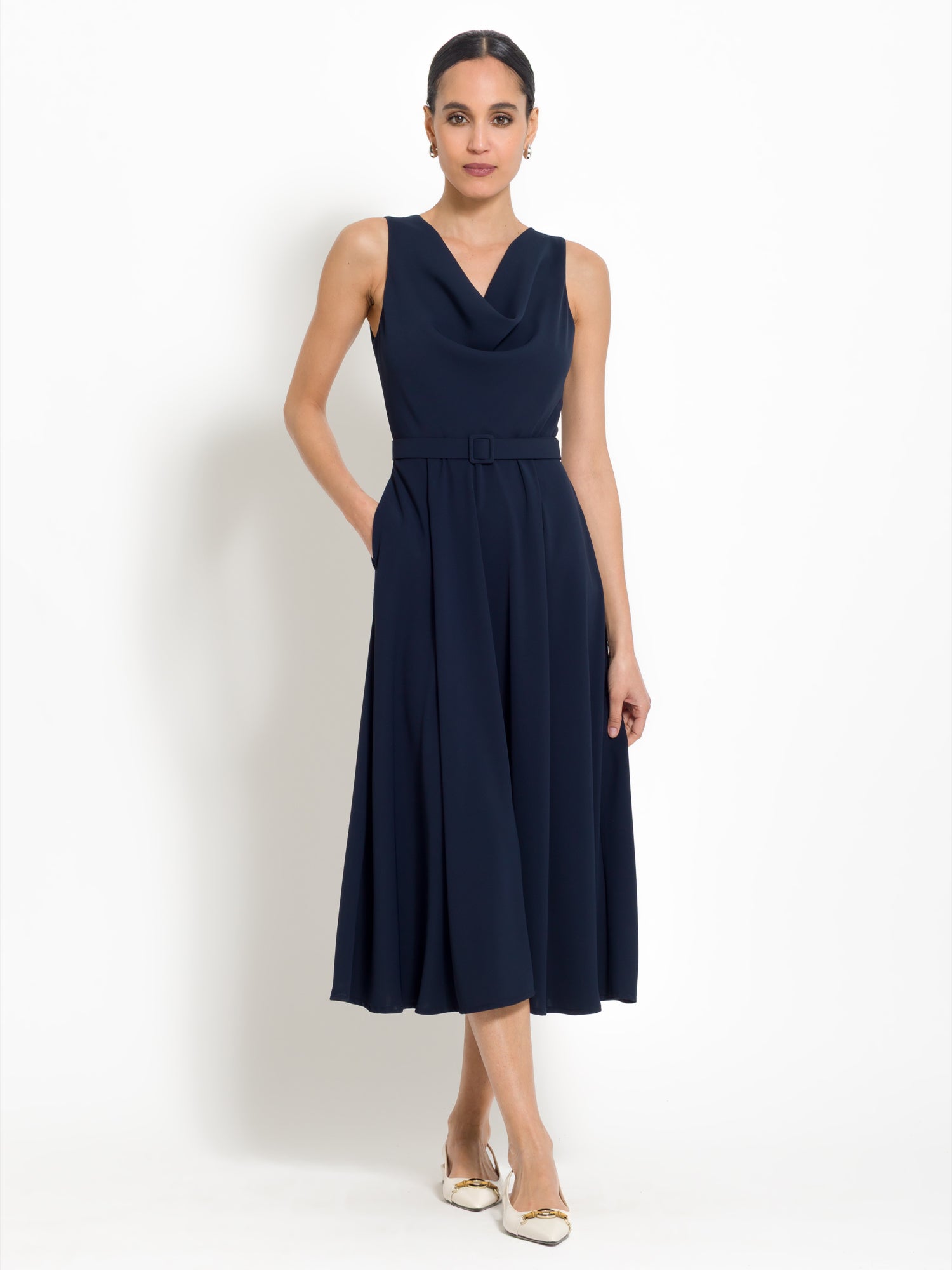 Abito midi con cintura - Compagnia Italiana