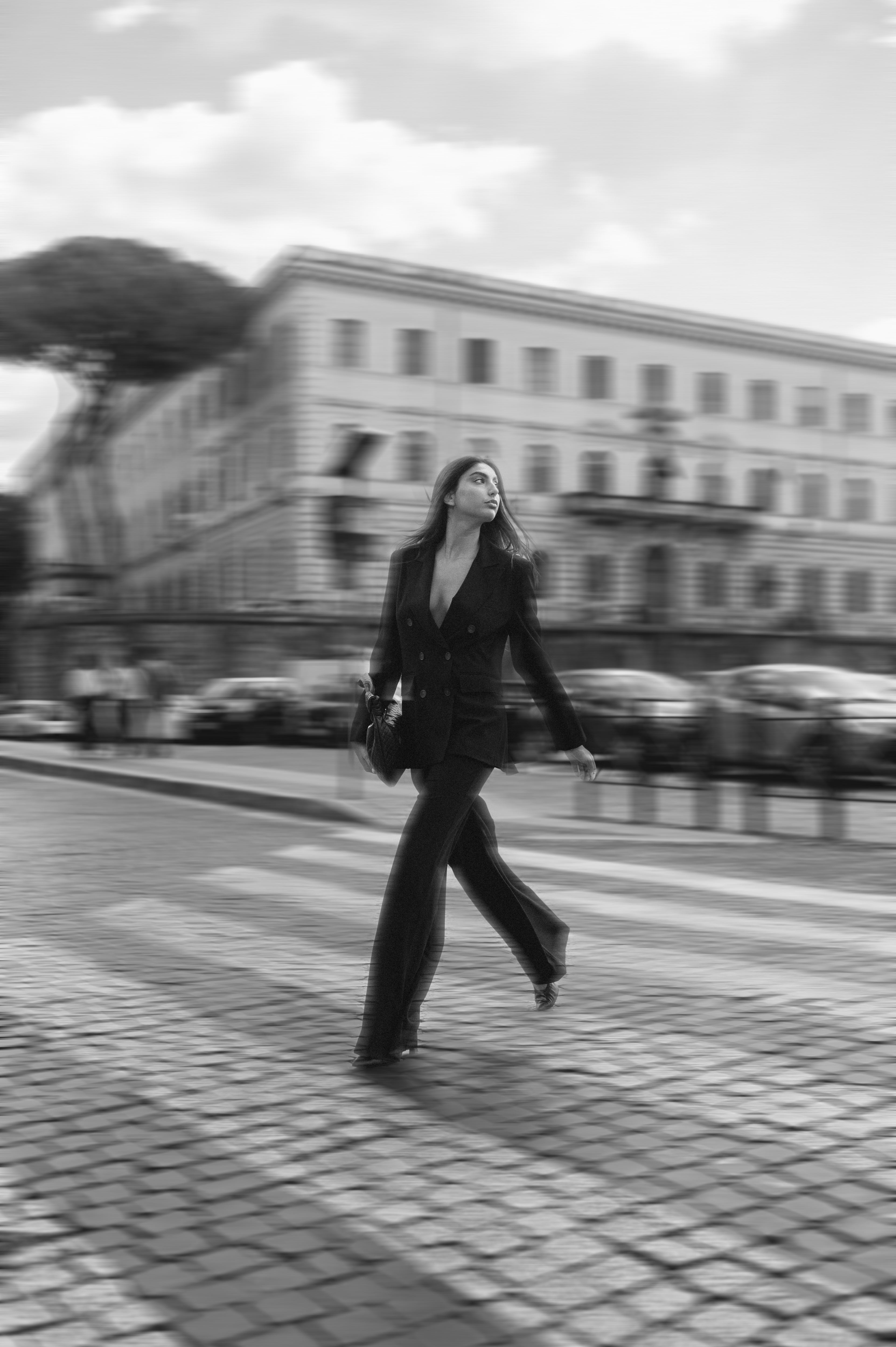 Blazer doppiopetto in tela lana