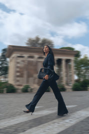 Blazer doppiopetto in tela lana