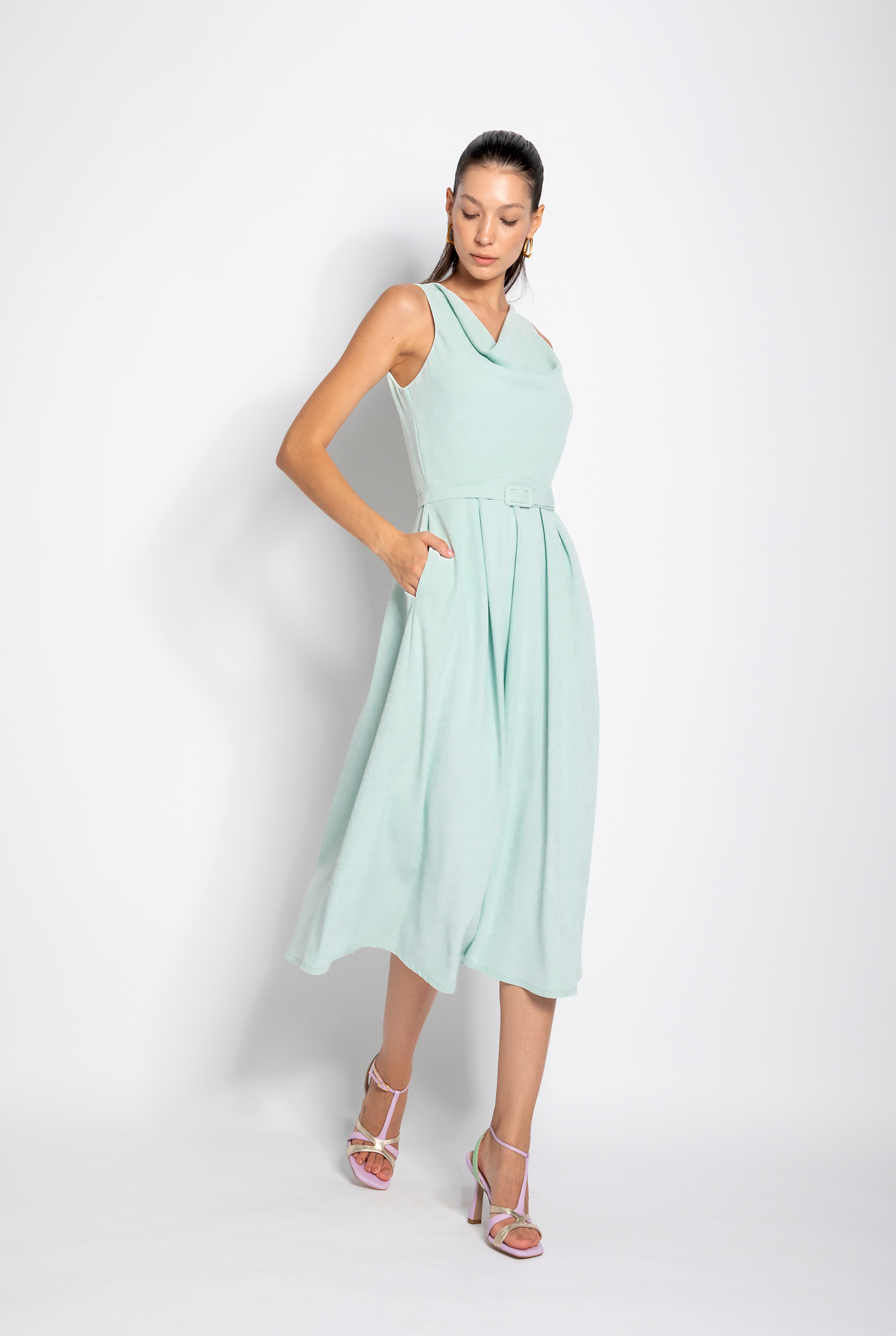 Abito midi con cintura - Compagnia Italiana