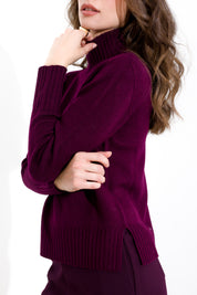 Maglia in pura lana melange a lupetto FRIENDLY SWEATER