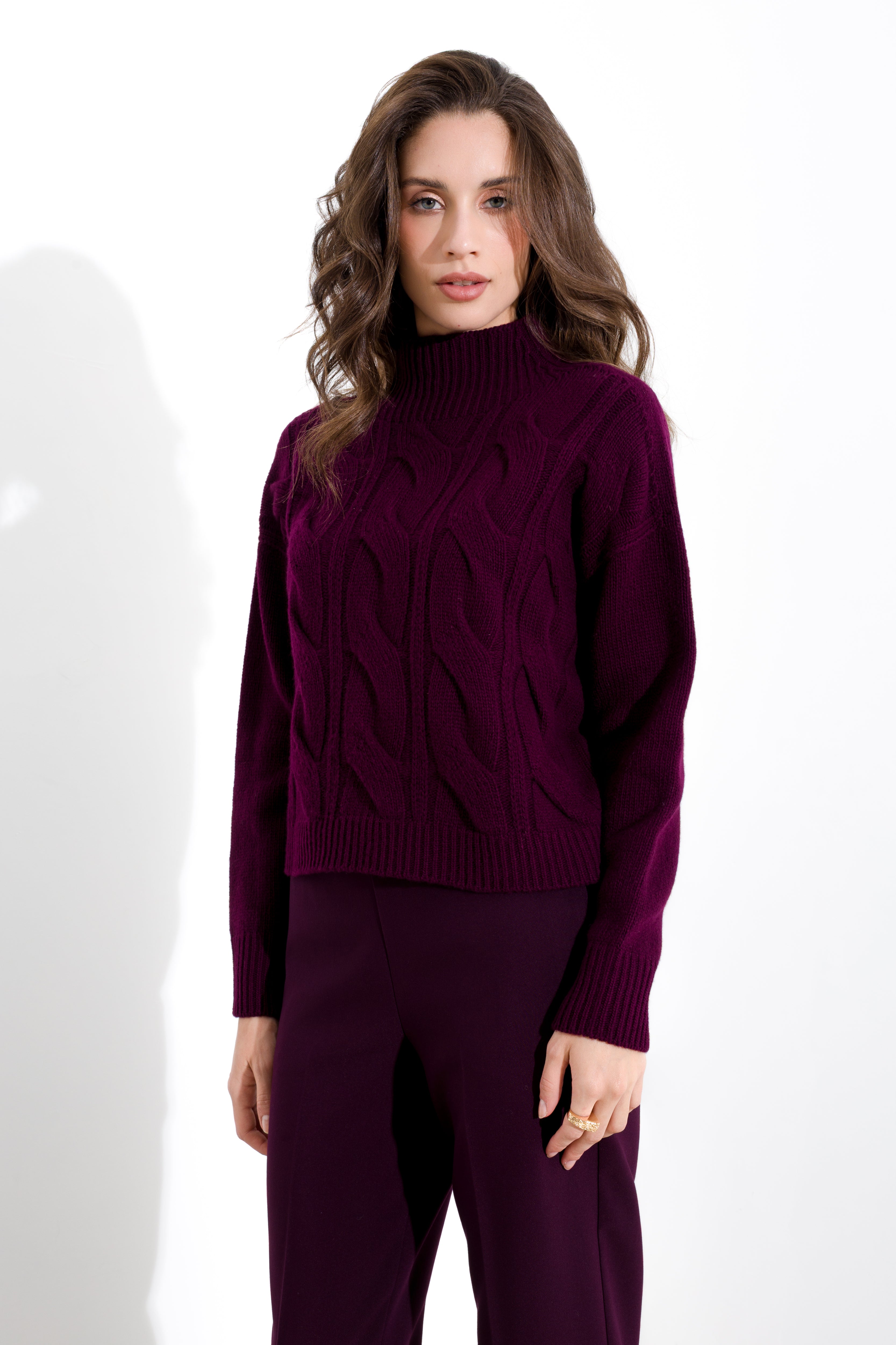 Maglia in pura lana melange a lupetto FRIENDLY SWEATER