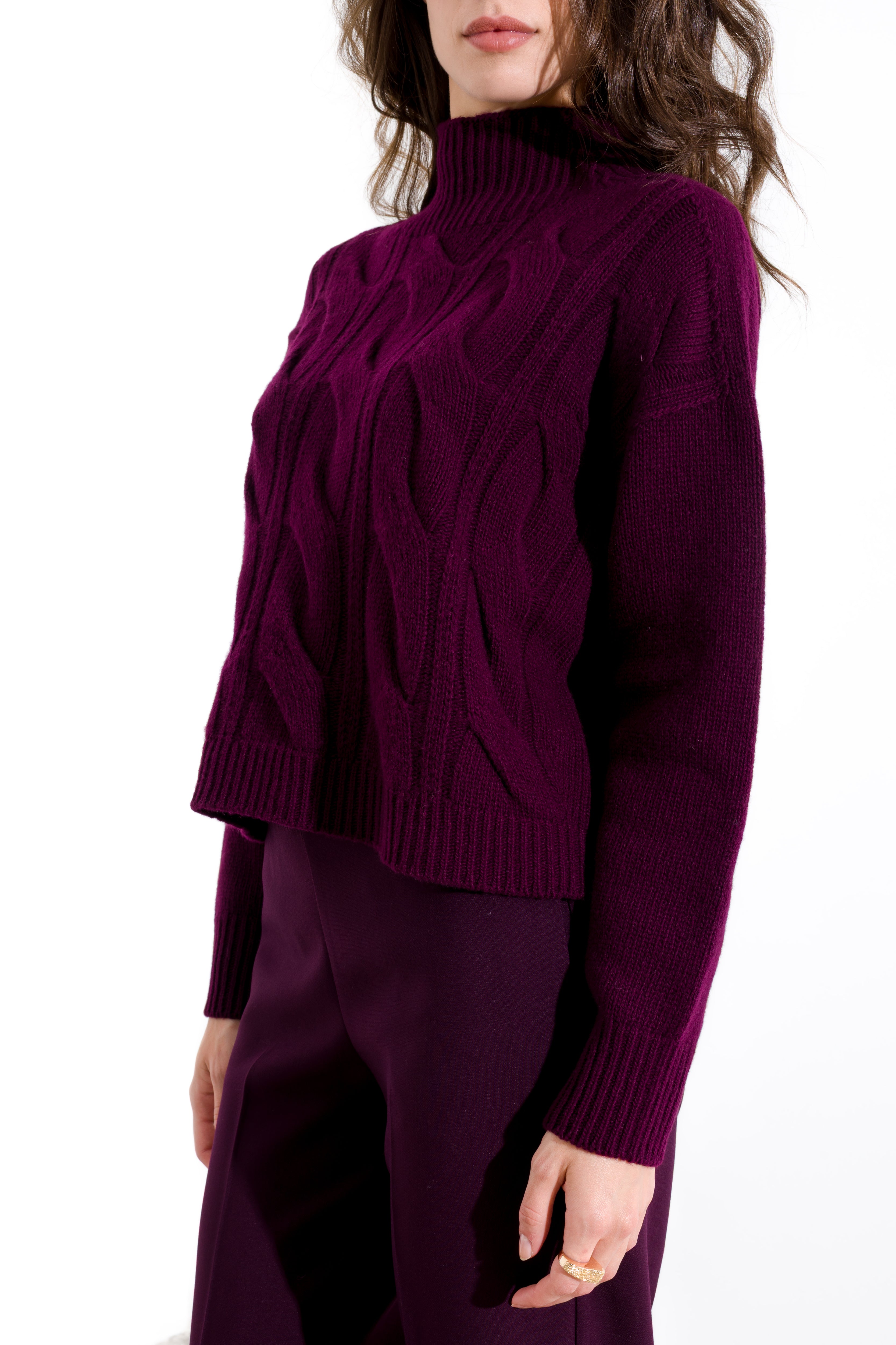 Maglia in pura lana melange a lupetto FRIENDLY SWEATER