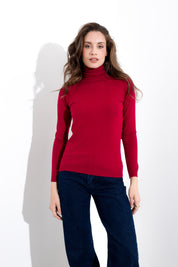 Ribbed turtleneck sweater