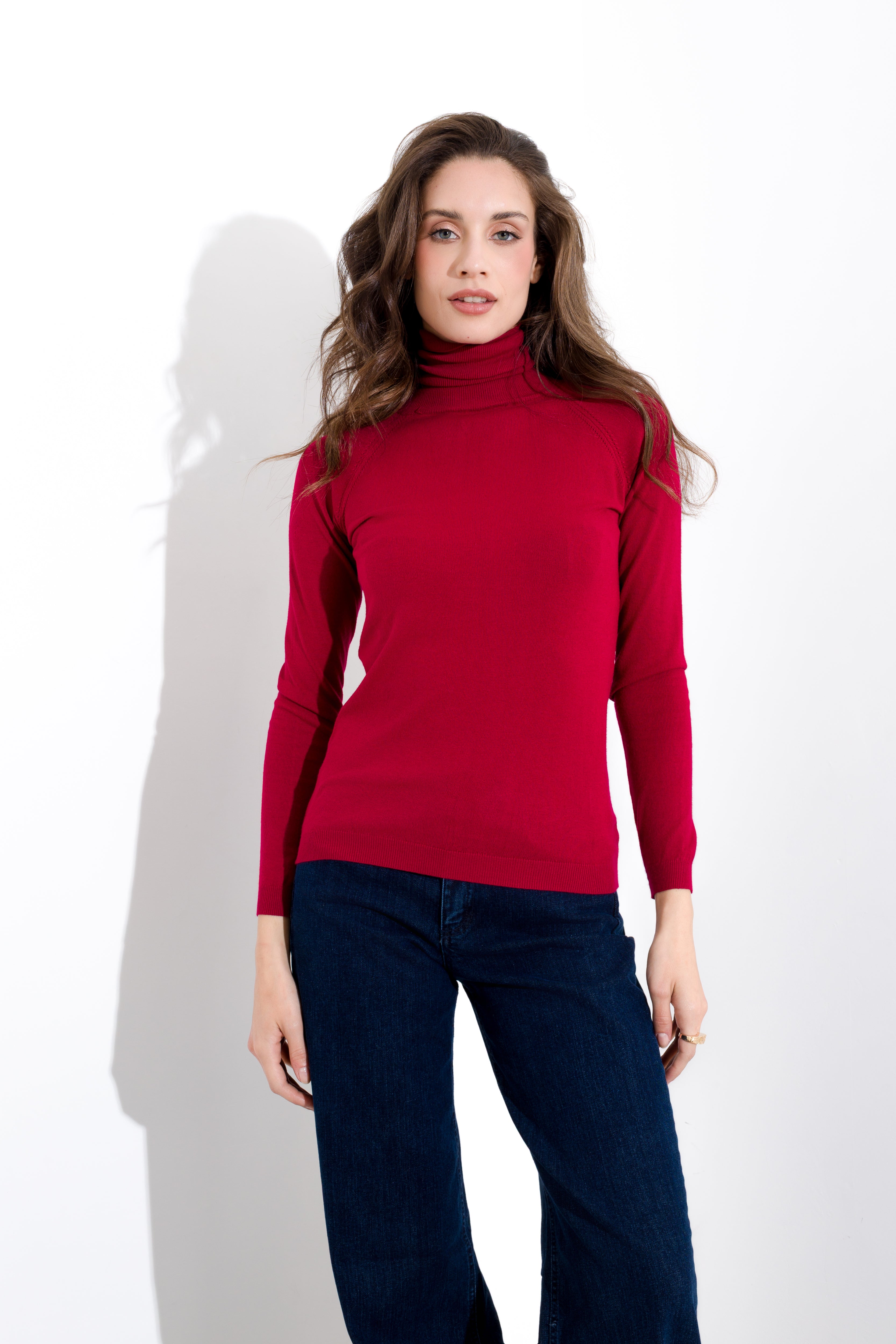 Ribbed turtleneck sweater