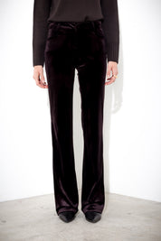 Pantalone flare in velluto