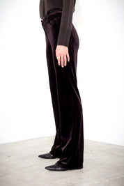 Pantalone flare in velluto