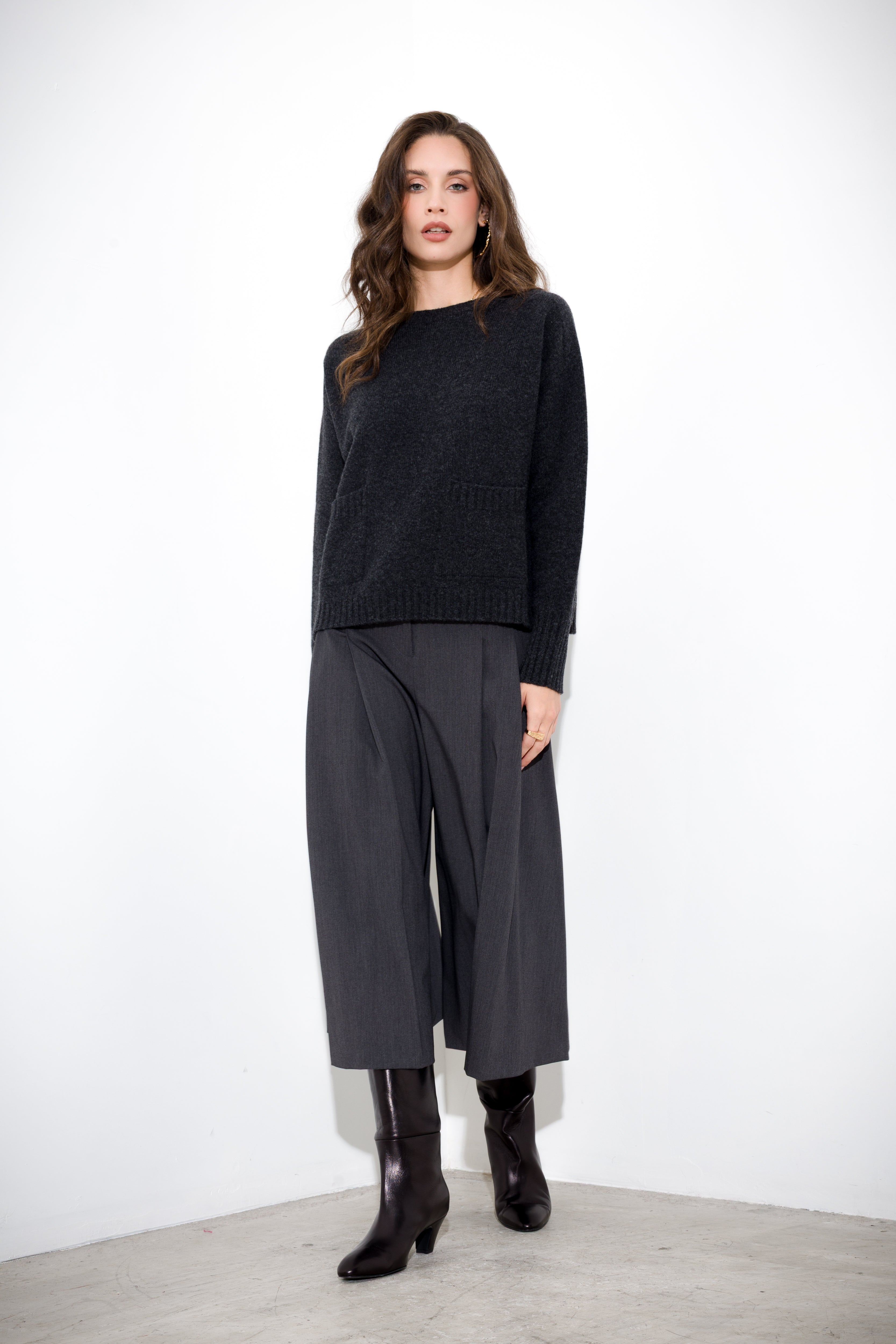 Maglia in pura lana melange FRIENDLY SWEATER