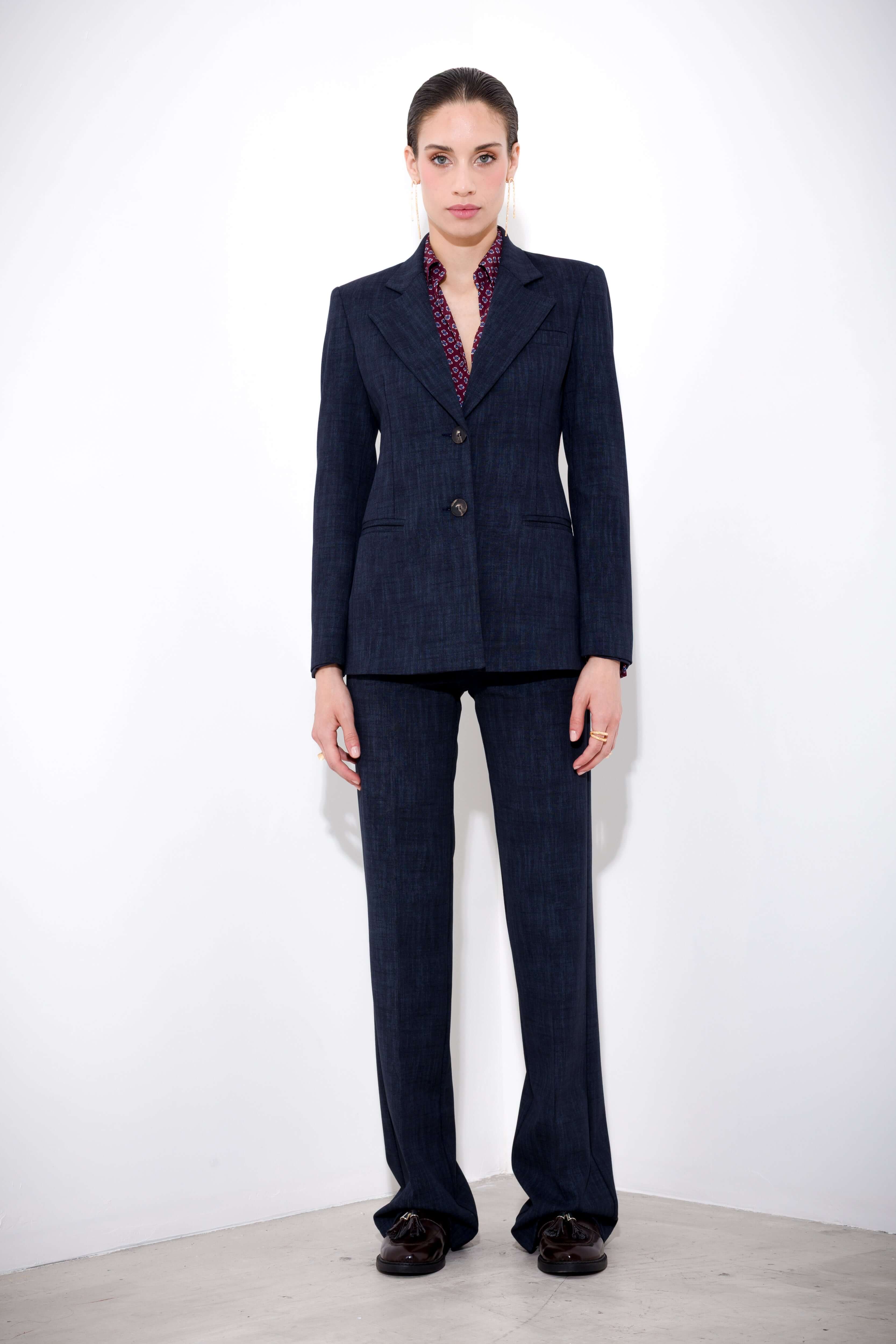 Blazer monopetto in punto milano melange - Compagnia Italiana