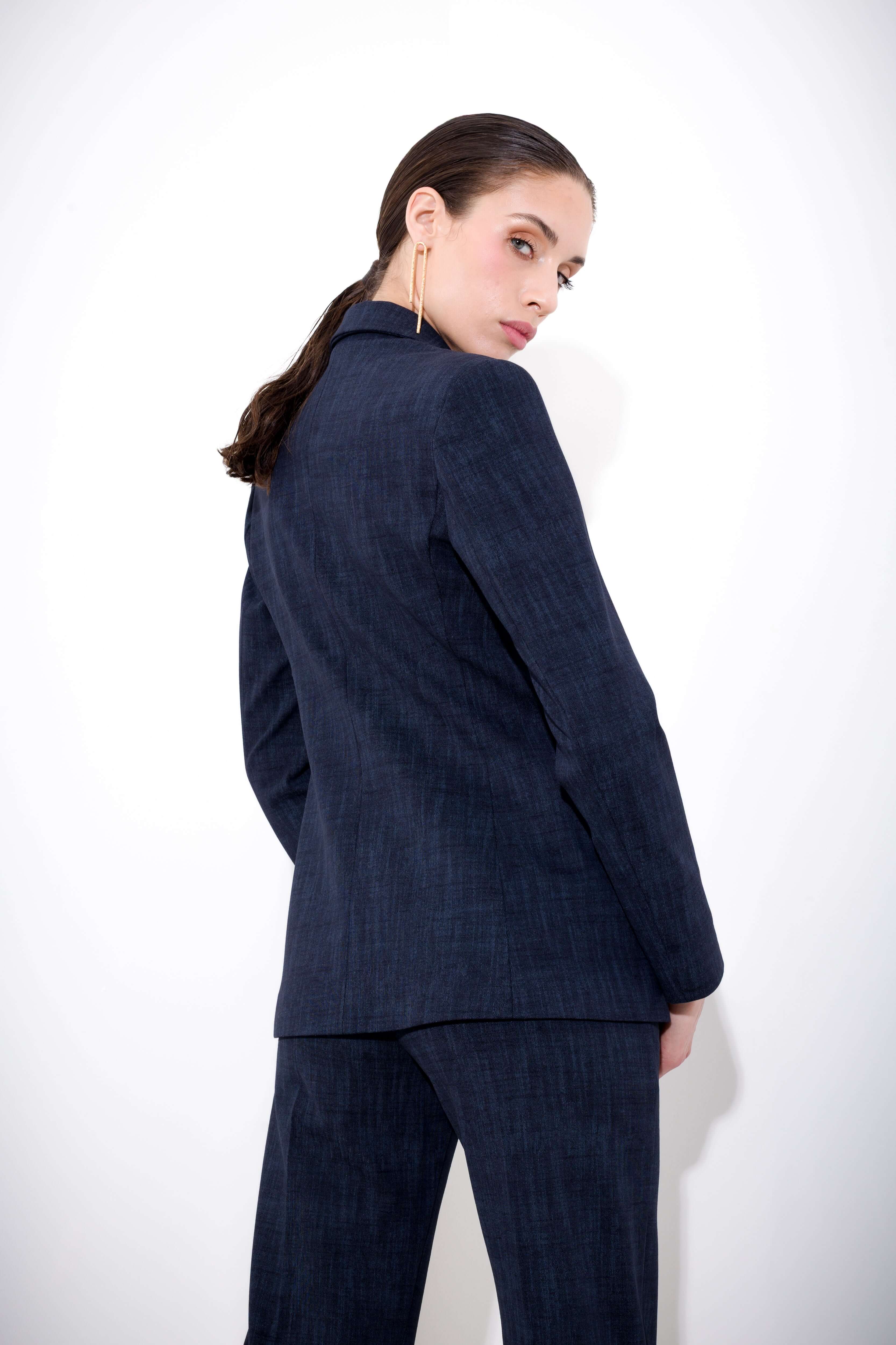 Blazer monopetto in punto milano melange - Compagnia Italiana
