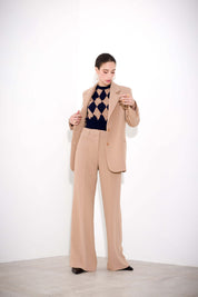 Pantalone a palazzo in fluido diagonale - Compagnia Italiana