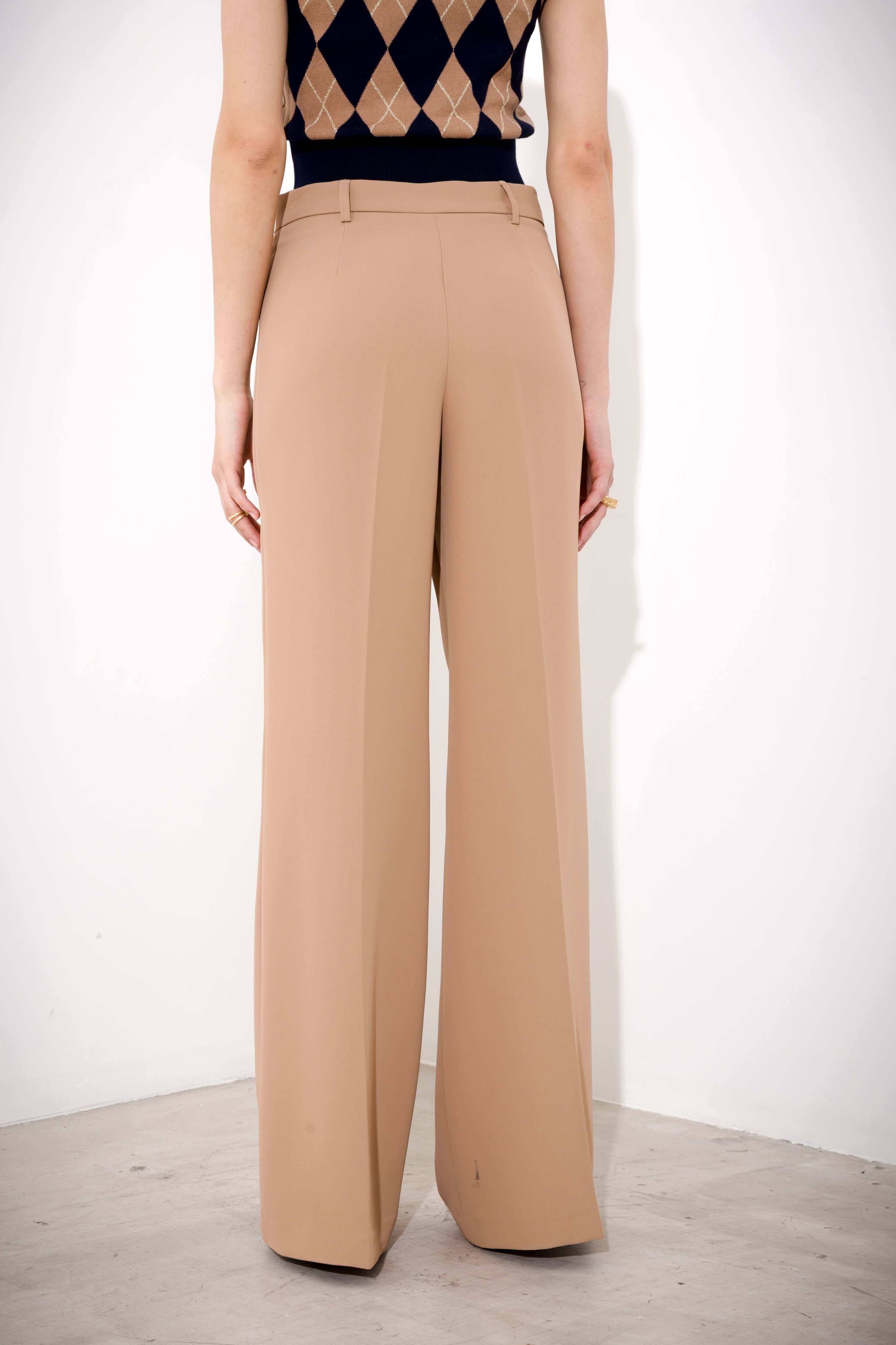Pantalone a palazzo in fluido diagonale - Compagnia Italiana