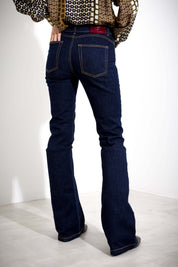 Pantalone Mid Flare in denim - Compagnia Italiana