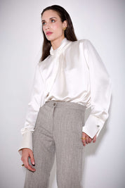 Blusa nodo in raso - Compagnia Italiana