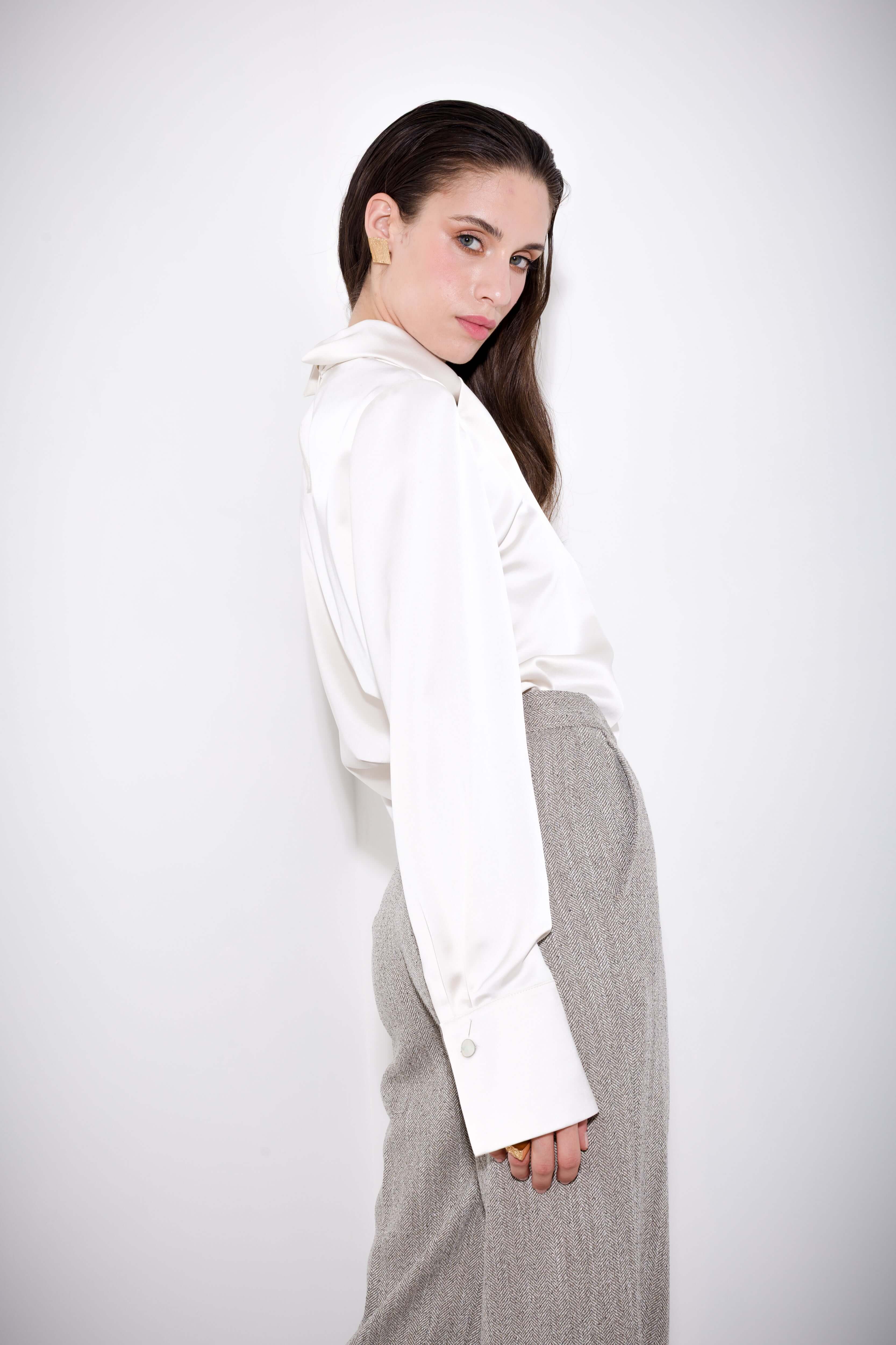 Blusa nodo in raso - Compagnia Italiana