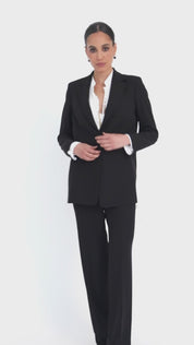 Pantalone in diagonale fluido a gamba larga - Compagnia Italiana