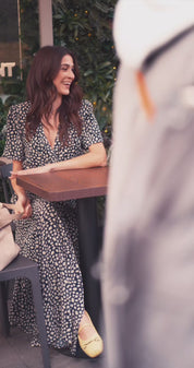 Abito lungo stampa micro margherita - Compagnia Italiana