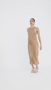 Gonna fluida in envers satin - Compagnia Italiana