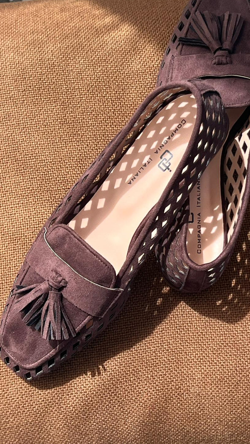 Mocassino con nappe