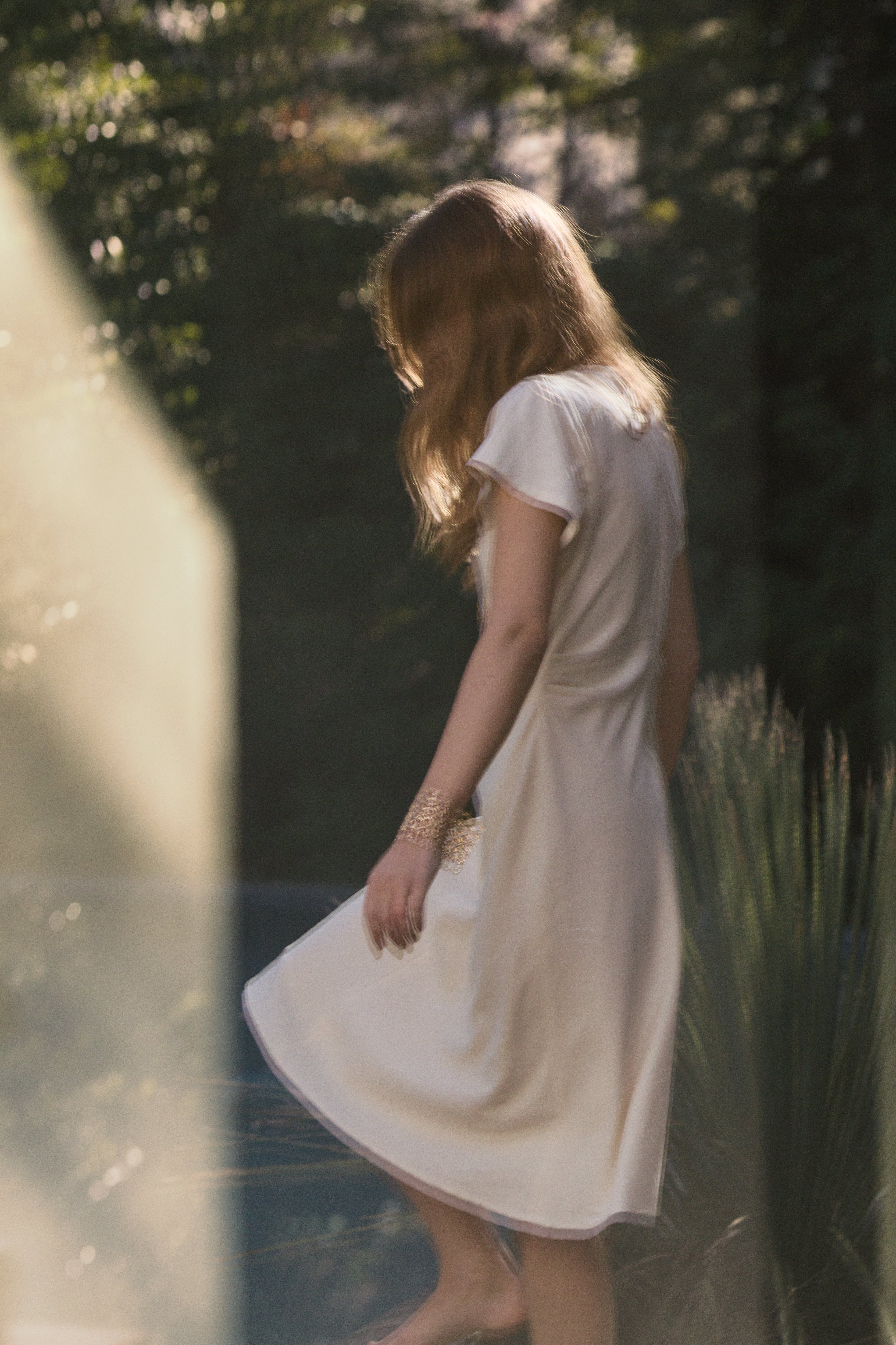 Midi dress in viscose linen