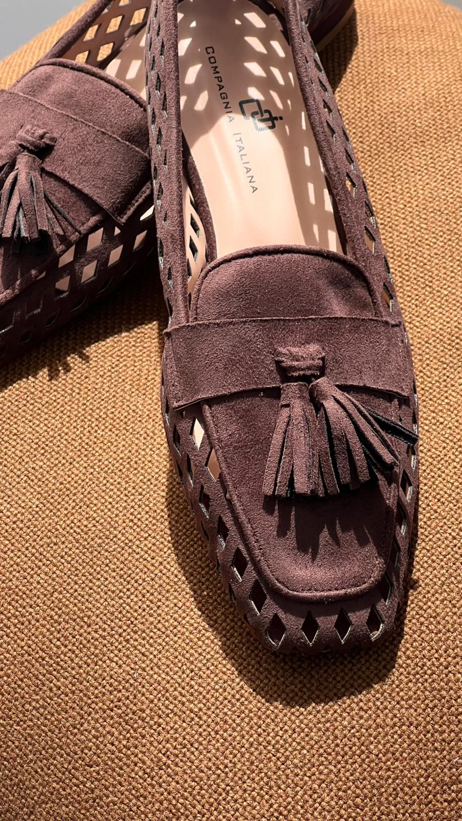 Mocassino con nappe
