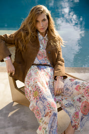 Giacca in pelle scamosciata