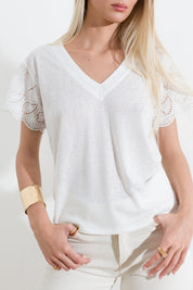 Slub viscose t-shirt