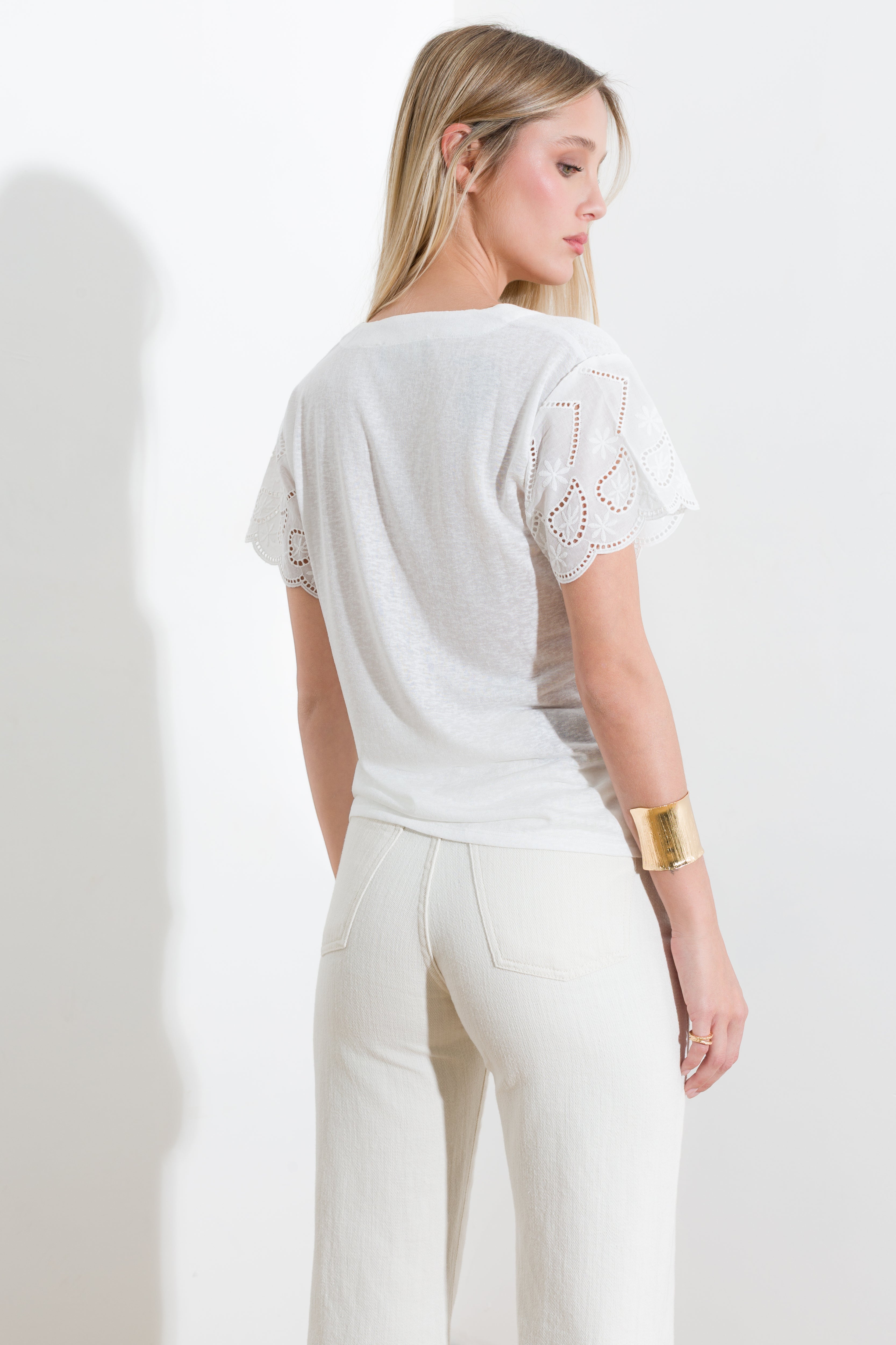 Slub viscose t-shirt