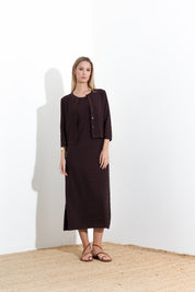 Viscose knit cardigan