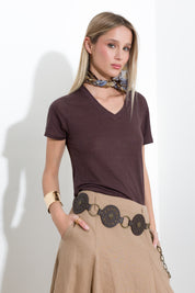 T-shirt in viscosa